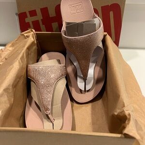 Fitflop Pink Sandals with Sparkly Strap